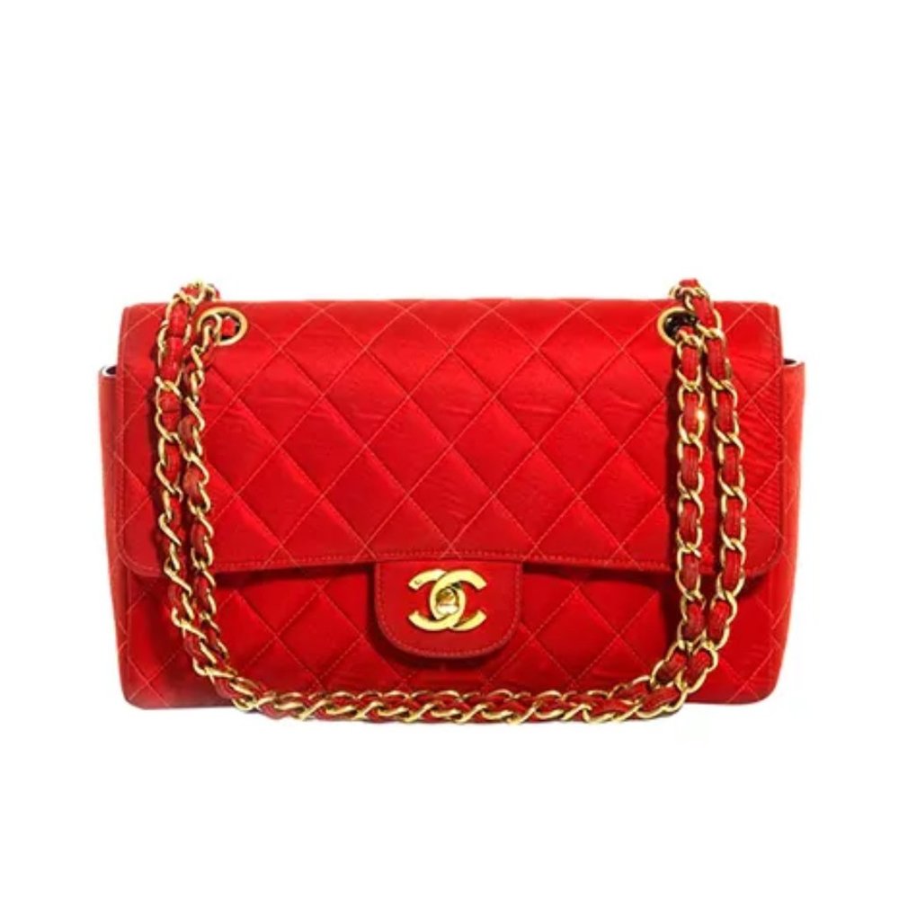 CHANEL 1995 Vintage Matlasse Chain Shoulder Bag